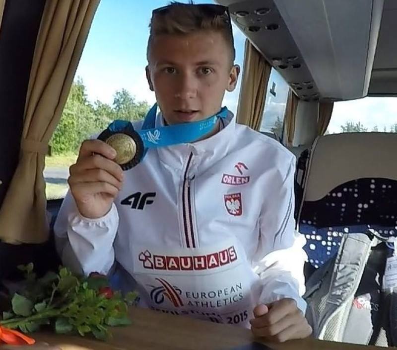 Mateusz Borkowski z medalem mistrzostw Europy (zdj. LKB Rudnik)